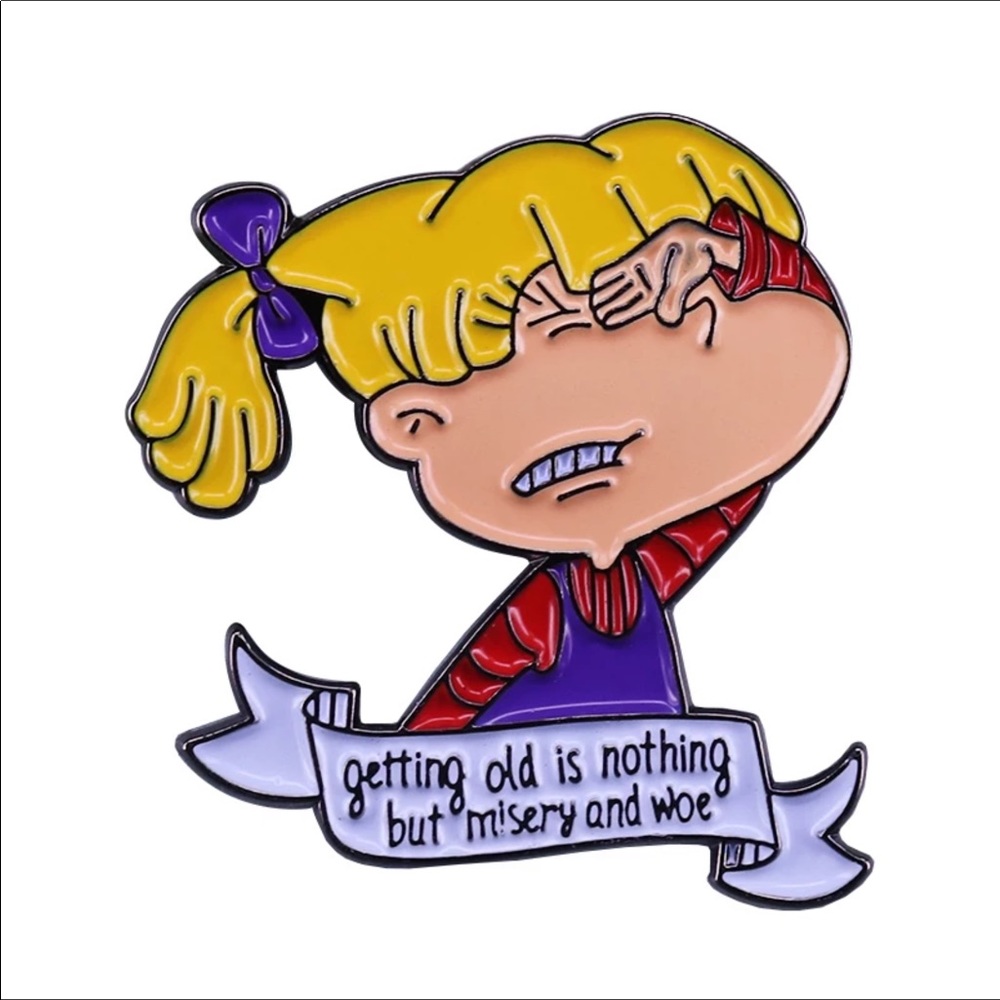 💥Bundle 3 for $25💥 Angelica from Rugrats funny pin. Metal and enamel.